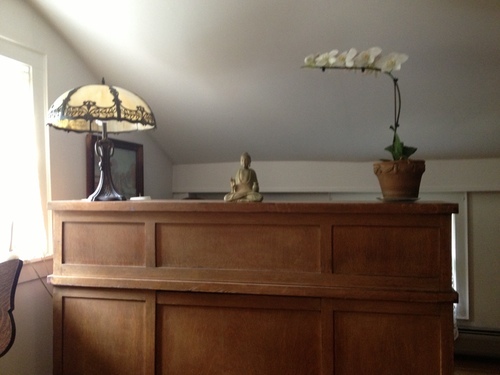 In “The Love Letter,” a short story by Jack Finney, a young man buys an 1800’s roll top desk just like this one. He finds a secret compartment where he discovers stationery, stamps and a letter written by a woman to her lover, a soldier in the Civil War. He decides to write back to the woman, using the postage of the past. Within days he finds her response in the secret cubicle.