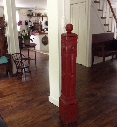 A Smile in Every Room - Decorating for Joy The newel post with nothing to do. A Smile in Every Room - Decorating for Joy